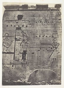 Velký Isidin chrám ve Filó, druhý pylon; Núbie, deska 74 z alba "Egypte, Nubie, Palestine et Syrie" (1852) od Maxime Du Camp