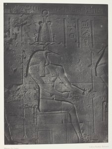 Velký Isidin chrám ve Philoe, Tôth Ibiocéphale; Núbie, deska 79 z alba "Egypte, Nubie, Palestine et Syrie" (1852)