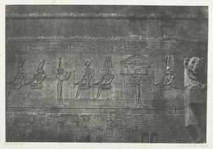 Velký chrám Dendera Teutyres, Sochy zadní fasády, Horní Egypt, 184951. od Maxime Du Camp