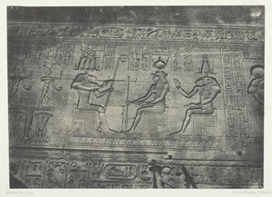 Velký chrám Dendera Teutyres, Sochy zadní fasády, Horní Egypt, 184951. od Maxime Du Camp