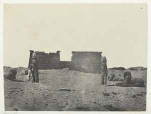 Hémi-Spéos De Séboua, Drômos, Nubia, 184951, vytištěno 1852. od Maxime Du Camp