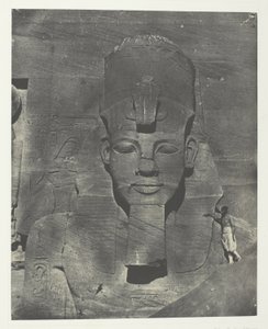 Ibsamboul, Colosse Médial (Enfoui) du Spéos de Phrè Nubie, Palestine et Syrie, deska 106 z alba "Egypte, Nubie, Palestine et Syrie" (1852) od Maxime Du Camp