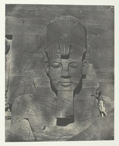 Ibsamboul, pohřbený mediální kolos Speos z Phre Núbie, Palestiny a Sýrie, 184951, vytištěno 1852 od Maxime Du Camp