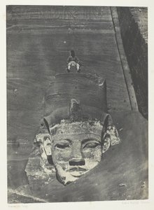 Ibsamboul, Colosse Occidental Du Spéos De Phrè; Nubia, deska 107 z alba "Egypte, Nubie, Palestine et Syrie" (1852) od Maxime Du Camp