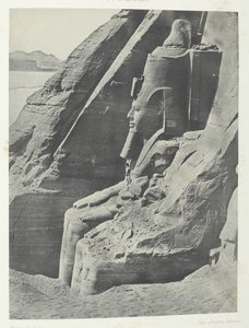 Ibsamboul, Oriental Colossus Of Spéos De Phrè, Seen In Profile, Nubia, 184951, tištěno 1852. od Maxime Du Camp
