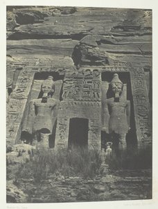 Ibsamboul, Vstup do Speos z Hathor, Núbie, 184951, vytištěno 1852. od Maxime Du Camp