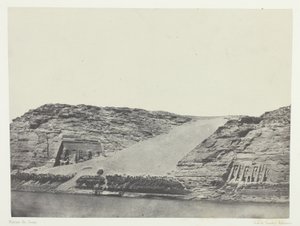 Ibsamboul, Les Deux Spéos; Nubie, deska 101 z alba "Egypte, Nubie, Palestine et Syrie" (1852) od Maxime Du Camp