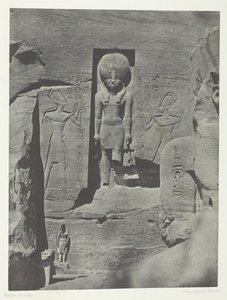 Ibsamboul, Sculptures of the Entrance to the Speos of Phrè, Nubia, 184951, tištěno 1852. od Maxime Du Camp