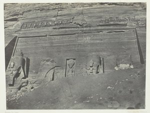 Ibsamboul, General View Of The Great Spéos Of Phrè, Nubia, 184951, tištěno 1852. od Maxime Du Camp
