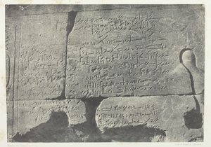 Démotický nápis, Velký chrám Isis ve Philoe, Nubia, 184951, vytištěno 1852. od Maxime Du Camp