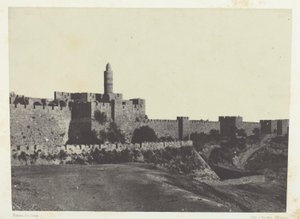 Jeruzalém, západní hradby; Palestina od Maxime Du Camp