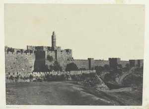 Jeruzalém, západní hradby; Palestina od Maxime Du Camp