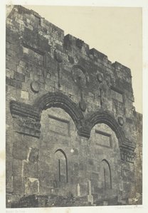 Jeruzalém, Golden Gate Bab-El-Daharieh, Palestina, 184951, vytištěno 1852. od Maxime Du Camp