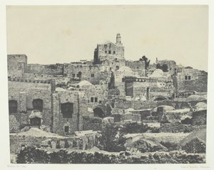 Jeruzalém, Západní čtvrť, Palestina, 184951, vytištěno 1852. od Maxime Du Camp