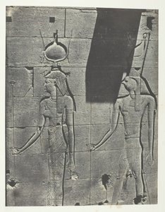 Kalabscheh, Sochy ze zadní fasády chrámu, Nubia, 184951, vytištěno 1852. od Maxime Du Camp