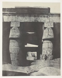 Karnak, sloupoví chrámu Khons; Thebes od Maxime Du Camp