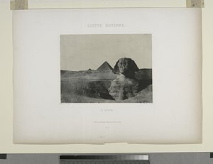 Le Sphinx, Egypt (černobílá fotografie) od Maxime Du Camp