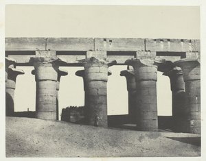 Luxor, Velká kolonáda paláce, Théby, 184951, vytištěno 1852.