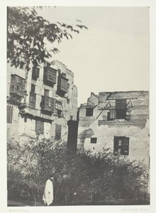 Dům a zahrada ve Frank Quarter, Le Kaire, 184951, vytištěno 1852. od Maxime Du Camp