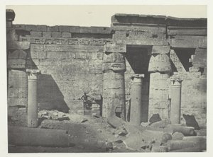 Medinet-Habou, Peristyle paláce Ramses-Méiamoun; Thebes od Maxime Du Camp