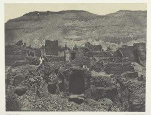 Medinet-Habou, Ruiny města Papa; Thebes od Maxime Du Camp