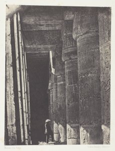 Medinet-Habou, galerie paláce Ramses-Méiamoun; Thebes od Maxime Du Camp