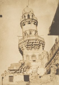 Šikmý minaret mešity Bibars, Káhira, prosinec 1849–leden 1850. od Maxime Du Camp