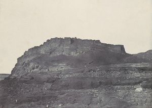 Lehký šátek na hlavu. Pevnost Ibrym Ancient Premmis. Pohled na jih., 1850. od Maxime Du Camp
