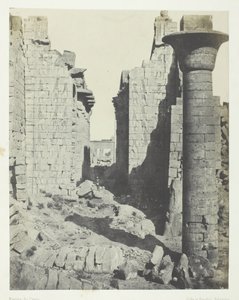 Palác Karnak, dvůr Bubastitů a hlavní vchod do Hypostyle Hall, Théby, 184951. od Maxime Du Camp