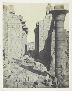 Palác Karnak, dvůr Bubastitů a hlavní vchod do Hypostyle Hall; Thebes od Maxime Du Camp