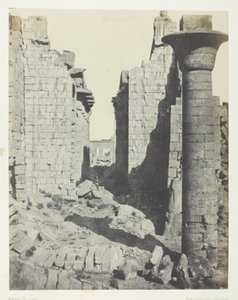 Palác Karnak, dvůr Bubastitů a hlavní vchod do Hypostyle Hall; Thebes od Maxime Du Camp
