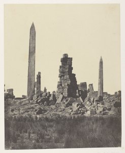 Palác Karnak, Obelisky; Thebes od Maxime Du Camp