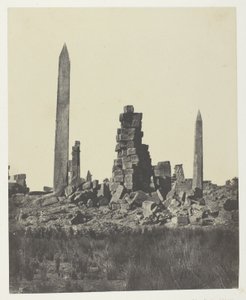 Palác Karnak, Obelisky; Thebes od Maxime Du Camp