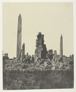 Palác Karnak, Obelisky, Théby, 184951, vytištěno 1852. od Maxime Du Camp