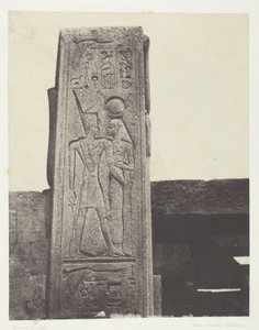 Palác Karnak, pilíř před žulovou svatyní; Thebes od Maxime Du Camp