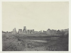 Palác Karnak, Jižní Propylaea; Thebes od Maxime Du Camp