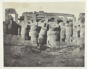 Palác Karnak, Hypostyle Hall Zaujatý na sever; Thebes od Maxime Du Camp