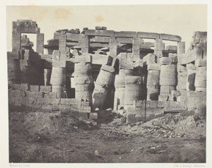Palác Karnak, Hypostyle Hall Zaujatý na sever; Thebes od Maxime Du Camp