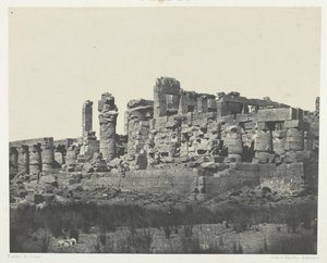 Palác Karnak, Hypostyle Hall, převzato ze severovýchodního úhlu, Théby, 184951, vytištěno 1852. od Maxime Du Camp