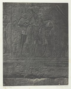 Palác Karnak, vnější sochy žulové svatyně, Théby, 184951, vytištěno 1852. od Maxime Du Camp