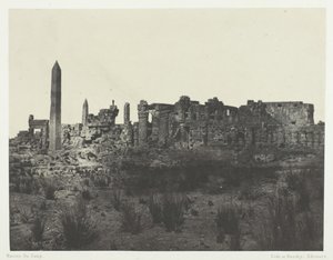 Palác Karnak, Celkový pohled na ruiny, Vzato na sever, Théby, 184951, vytištěno 1852. od Maxime Du Camp
