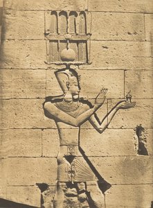 Ptolemee-Caesarion - Basrelief du Temple of Kalabcheh Talmis, 8. dubna 1850 od Maxime Du Camp