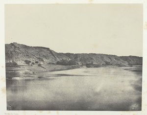 East Bank of the Nile Village of Bab, View Taken South Philoe, Nubia, 184951, print 1852. od Maxime Du Camp