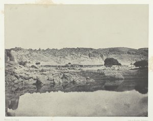 Severní břeh Nilu Village of Abou-Koli, pohled pořízený severně od Philoe, Nubia, 184951. od Maxime Du Camp