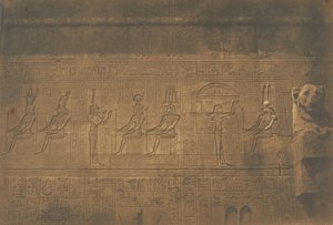Řezby na zadní fasádě velkého chrámu Dendera Tentyris, 1849-50. od Maxime Du Camp