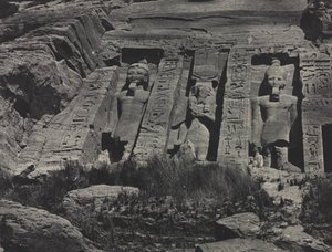 Jižní část skalnatého chrámu Hathor, Abu Simbel od Maxime Du Camp