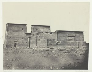 Starověký chrám Pselcis Dakkeh, Núbie, 184951, vytištěno 1852. od Maxime Du Camp