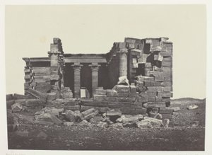 Temple De Maharakkah (Hièra Sycaminos Des Grecs); Núbie, deska 96 z alba "Egypte, Nubie, Palestine et Syrie" (1852) od Maxime Du Camp
