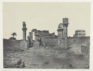 Chrám Hermontis, Horní Egypt, deska 63 z alba "Egypte, Nubie, Palestine et Syrie" (1852) od Maxime Du Camp