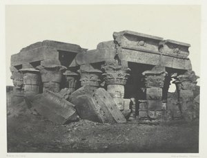 Chrám v Ombosu, Horní Egypt, deska 65 z alba "Egypte, Nubie, Palestine et Syrie" (1852) od Maxime Du Camp